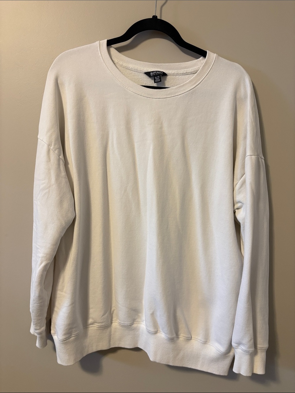 Buffalo David Bitton Women's Cream Crewneck Pullover